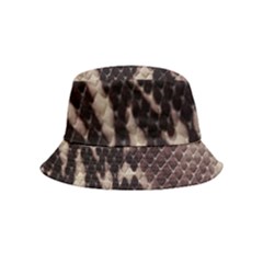 Snake Skin, Reptile Skin, Snake Skin Textures, Brown Snake Inside Out Bucket Hat (kids) by kyorashop23