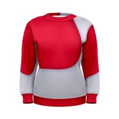 White Red Ripples Women s Sweatshirt