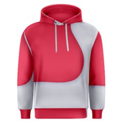 White Red Ripples Men s Overhead Hoodie