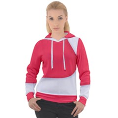 White Red Ripples Women s Overhead Hoodie