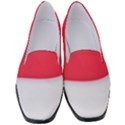 White Red Ripples Women s Classic Loafer Heels View1