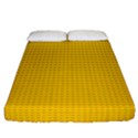 Yellow Lego Texture, Macro, Yellow Dots Background Fitted Sheet (California King Size) View1