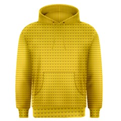 Yellow Lego Texture, Macro, Yellow Dots Background Men s Core Hoodie