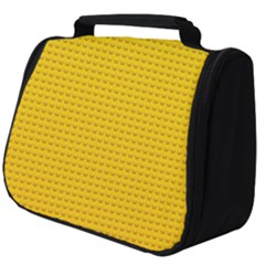 Yellow Lego Texture, Macro, Yellow Dots Background Full Print Travel Pouch (big) by kyorashop23