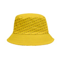 Yellow Lego Texture, Macro, Yellow Dots Background Inside Out Bucket Hat by kyorashop23