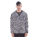 Zebra Skin, Vector Textures, White Black Background Men s Hooded Windbreaker View1