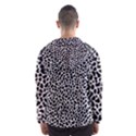 Zebra Skin, Vector Textures, White Black Background Men s Hooded Windbreaker View2