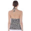 Zebra Skin, Vector Textures, White Black Background Tie Back Tankini Top View2