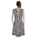 Zebra Skin, Vector Textures, White Black Background Sleeveless Waist Tie Chiffon Dress View2