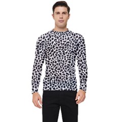 Zebra Skin, Vector Textures, White Black Background Men s Long Sleeve Rash Guard