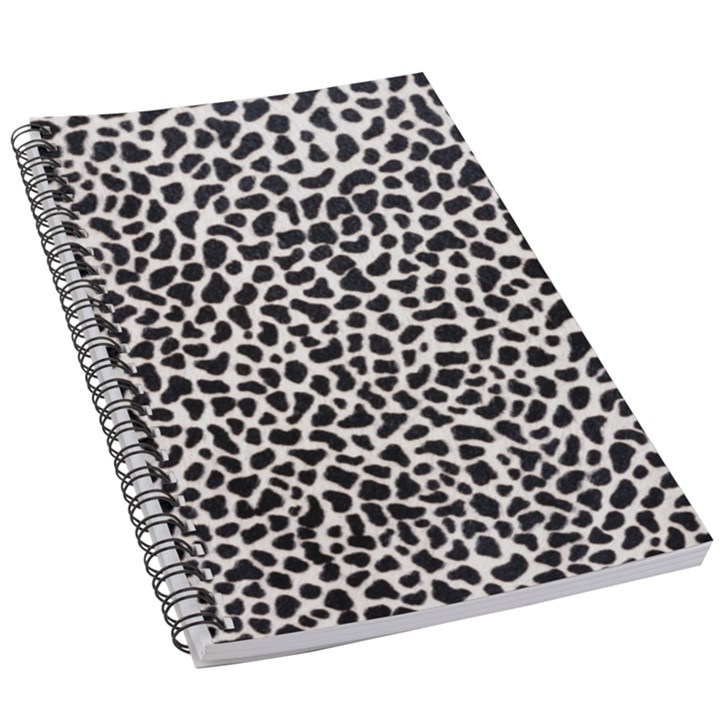 Zebra Skin, Vector Textures, White Black Background 5.5  x 8.5  Notebook