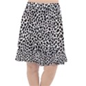 Zebra Skin, Vector Textures, White Black Background Fishtail Chiffon Skirt View1