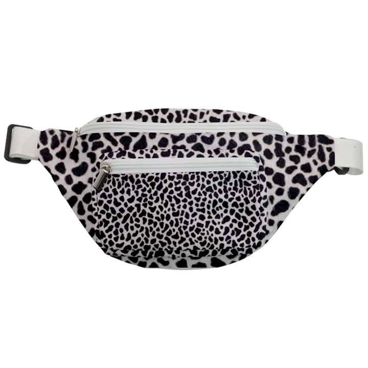 Zebra Skin, Vector Textures, White Black Background Fanny Pack