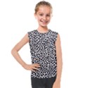 Zebra Skin, Vector Textures, White Black Background Kids  Mesh Tank Top View1