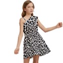 Zebra Skin, Vector Textures, White Black Background Kids  One Shoulder Party Dress View2