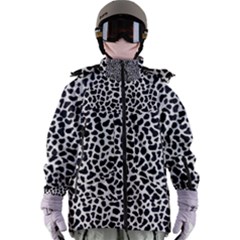 Zebra Skin, Vector Textures, White Black Background Women s Zip Ski And Snowboard Waterproof Breathable Jacket by kyorashop23