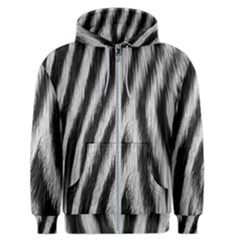 Zebra Texture, Zebra Wool, White Black Background Men s Zipper Hoodie