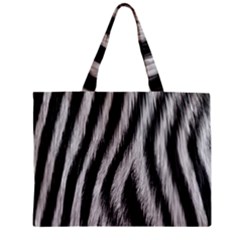 Zebra Texture, Zebra Wool, White Black Background Zipper Mini Tote Bag by kyorashop23