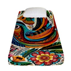 Madhubani Art A Fitted Sheet (single Size)