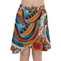 Madhubani Art A Chiffon Wrap Front Skirt View1