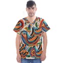 Madhubani Art A Men s V-Neck Scrub Top View1