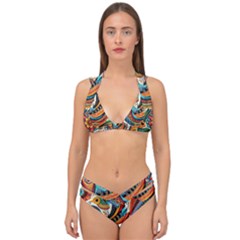 Madhubani Art A Double Strap Halter Bikini Set by BellaVistaTshirt02