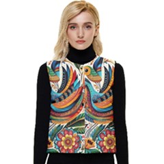 Madhubani Art A Women s Button Up Puffer Vest