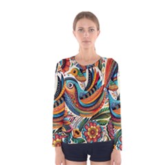 Madhubani Art A Women s Long Sleeve T-shirt