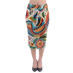 Madhubani Art A Midi Pencil Skirt by BellaVistaTshirt02