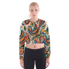 Madhubani Art A Cropped Sweatshirt