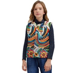 Madhubani Art A Kid s Button Up Puffer Vest	