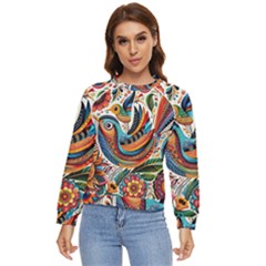 Madhubani Art A Women s Long Sleeve Raglan T-shirt