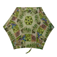 Garden Sanctuary Photo Collage Print Mini Folding Umbrellas by dflcprintsclothing