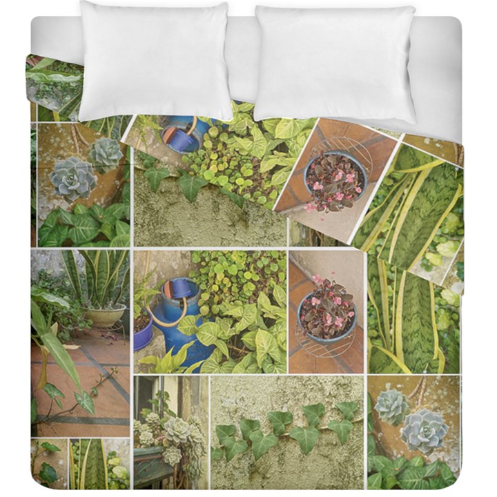 Garden Sanctuary Photo Collage Print Duvet Cover Double Side (King Size)