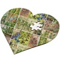 Garden Sanctuary Photo Collage Print Wooden Puzzle Heart View2