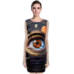 Eye Of The Universe (ai) Sleeveless Velvet Midi Dress