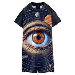 Eye Of The Universe (ai) Kids  Boyleg Half Suit Swimwear by dflcprintsclothing