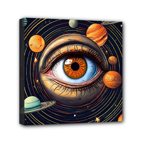 Eye Of The Universe (ai) Mini Canvas 6  X 6  (stretched) by dflcprintsclothing