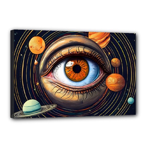 Eye Of The Universe (ai) Canvas 18  X 12  (stretched) by dflcprintsclothing