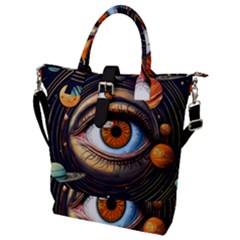 Eye Of The Universe (ai) Buckle Top Tote Bag by dflcprintsclothing