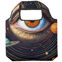 Eye Of The Universe (ai) Foldable Grocery Recycle Bag by dflcprintsclothing