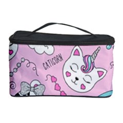 Beautiful Cute Animals Pattern Pink Cosmetic Storage Case by Grandong