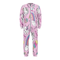 Beautiful Cute Animals Pattern Pink Onepiece Jumpsuit (kids)