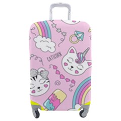 Beautiful Cute Animals Pattern Pink Luggage Cover (medium) by Grandong