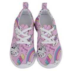 Beautiful Cute Animals Pattern Pink Running Shoes by Grandong