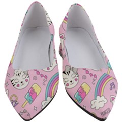 Beautiful Cute Animals Pattern Pink Women s Block Heels  by Grandong