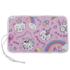 Beautiful Cute Animals Pattern Pink Pen Storage Case (l) by Grandong