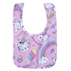 Beautiful Cute Animals Pattern Pink Baby Bib by Grandong