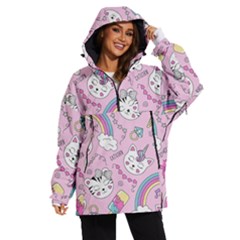 Beautiful Cute Animals Pattern Pink Women s Ski And Snowboard Waterproof Breathable Jacket by Grandong