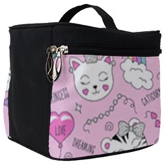 Beautiful Cute Animals Pattern Pink Make Up Travel Bag (big) by Grandong